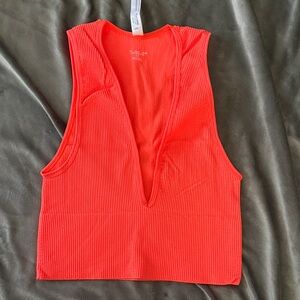 Urban Outfitters Vibrant Red Ribbed Tank Top